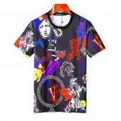 short sleeve t-shirt casual versace vintage floral homme summer v8632